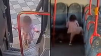 תיעוד הזוי: בת שנתיים עלתה לבדה על האוטובוס - הנהג לא הבחין ונסע