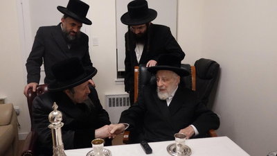 האדמו"ר מסקוליא בביקור אצל האדמו"ר מליסקא