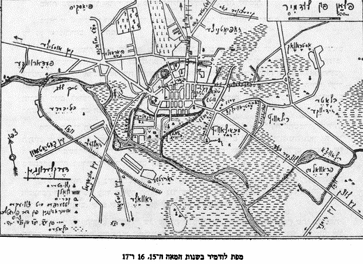 מפת לודמיר באותם הימים