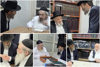 יו"ר 'דגל התורה' ח"כ משה גפני אצל חלק מחברי המועצת, השבוע