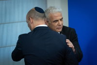 ביחד בצרות. בנט ולפיד בשבוע שעבר