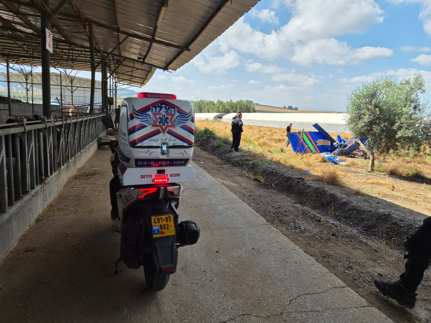 זירת התרסקות המטוס