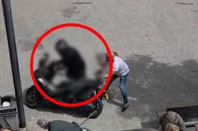 תיעוד דרמטי: חנק ותקף את בעלת חנות התכשיטים, אזרחים התערבו