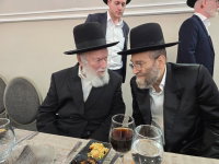 הגר"י זילברשטיין מברך את ח"כ משה גפני בשמחה