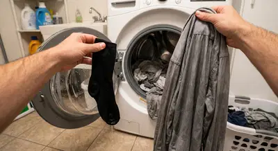 הגרב הצבעונית הרסה את המכונה הלבנה