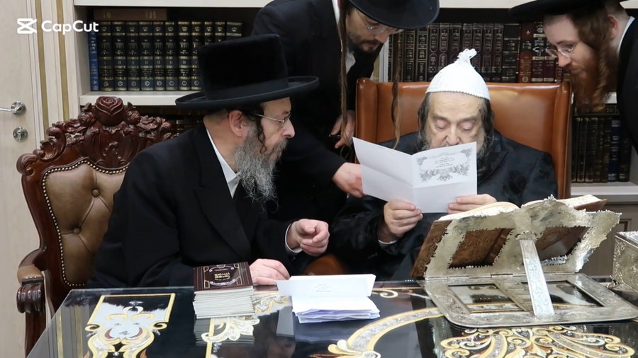 גאב"ד זוועהיל בביקור אצל הגרי"מ שכטר