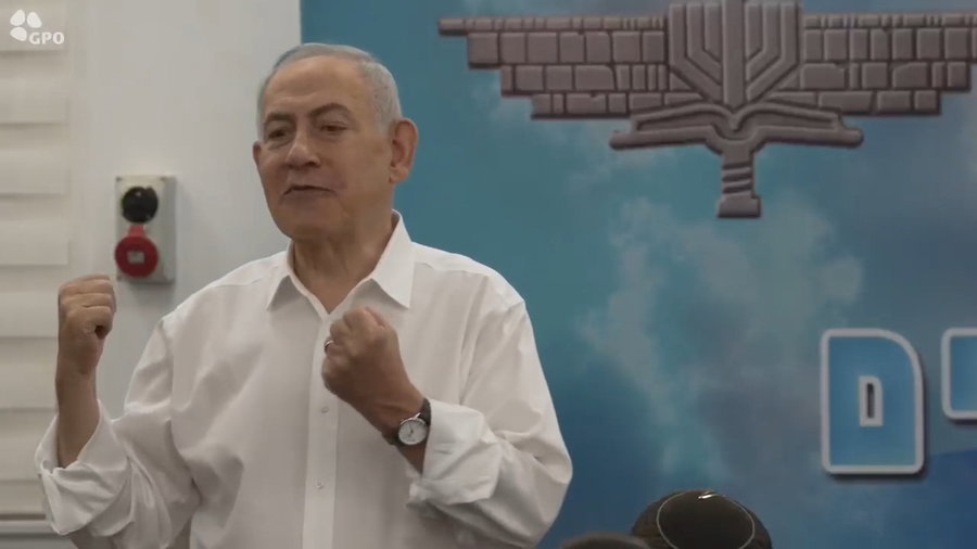 נתניהו עם חיילי חשמונאים