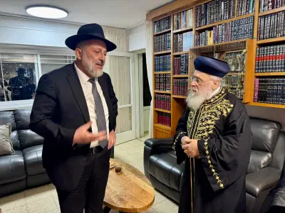 דרעי במעונו של הראש"ל, אמש