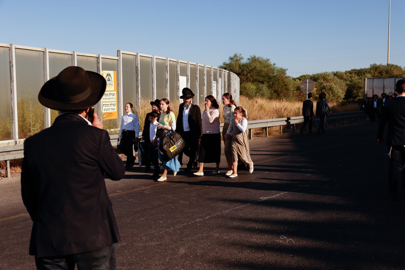 הפגנה נגד גזירת הגיוס במחלף גנות