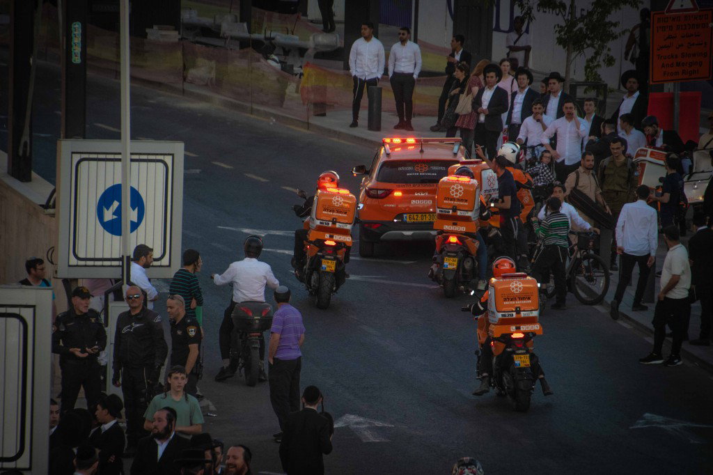 הפגנה נגד גזירת הגיוס ע"י גשר המיתרים בירושלים