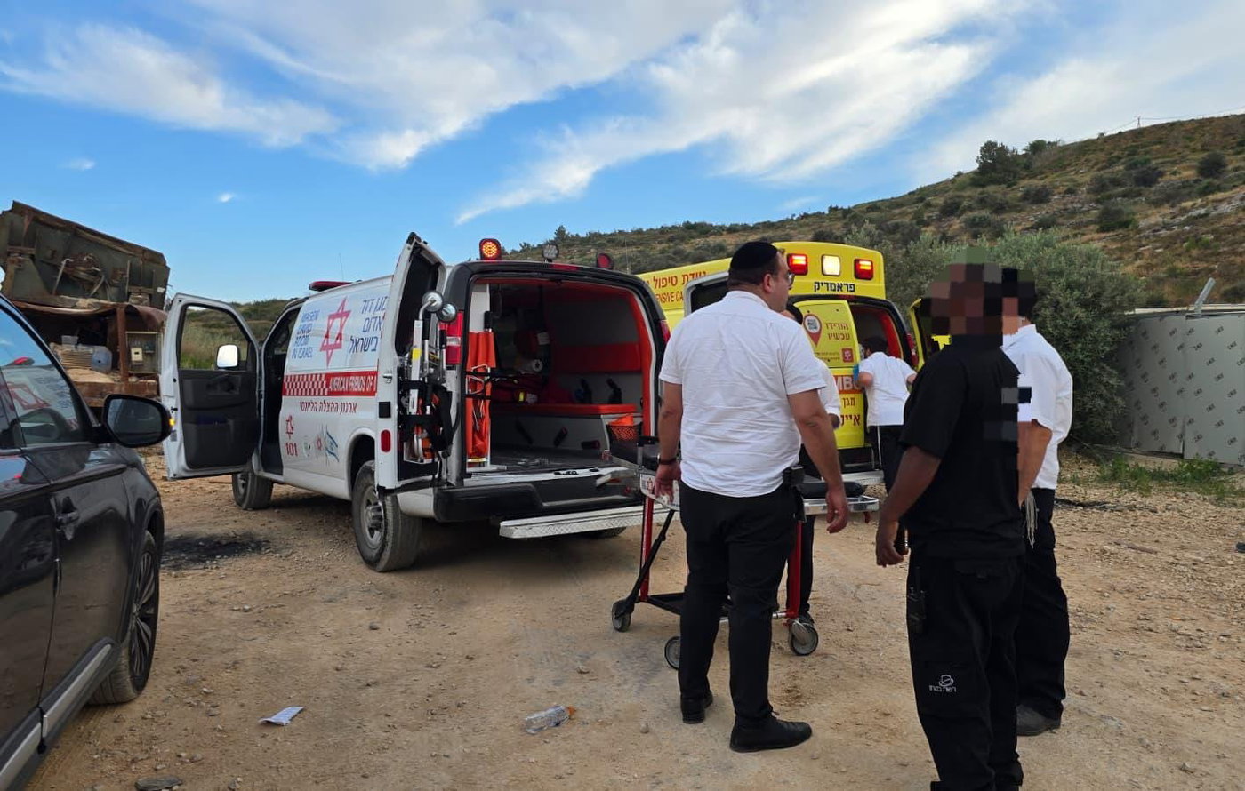 פיצוץ חריג בשטח פתוח ליד העיר החרדית: בן 27 פונה במצב קשה