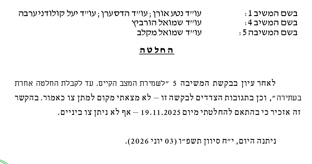 החלטת הבג"ץ