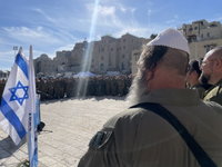 טקס לחיילים דתיים וחרדים בכותל