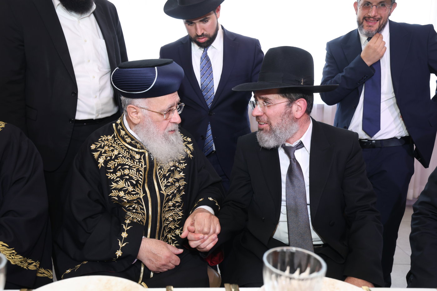 שמחת הברית לנינם המשותף של הראשל"צים הגר"י יוסף והגרש"מ עמאר