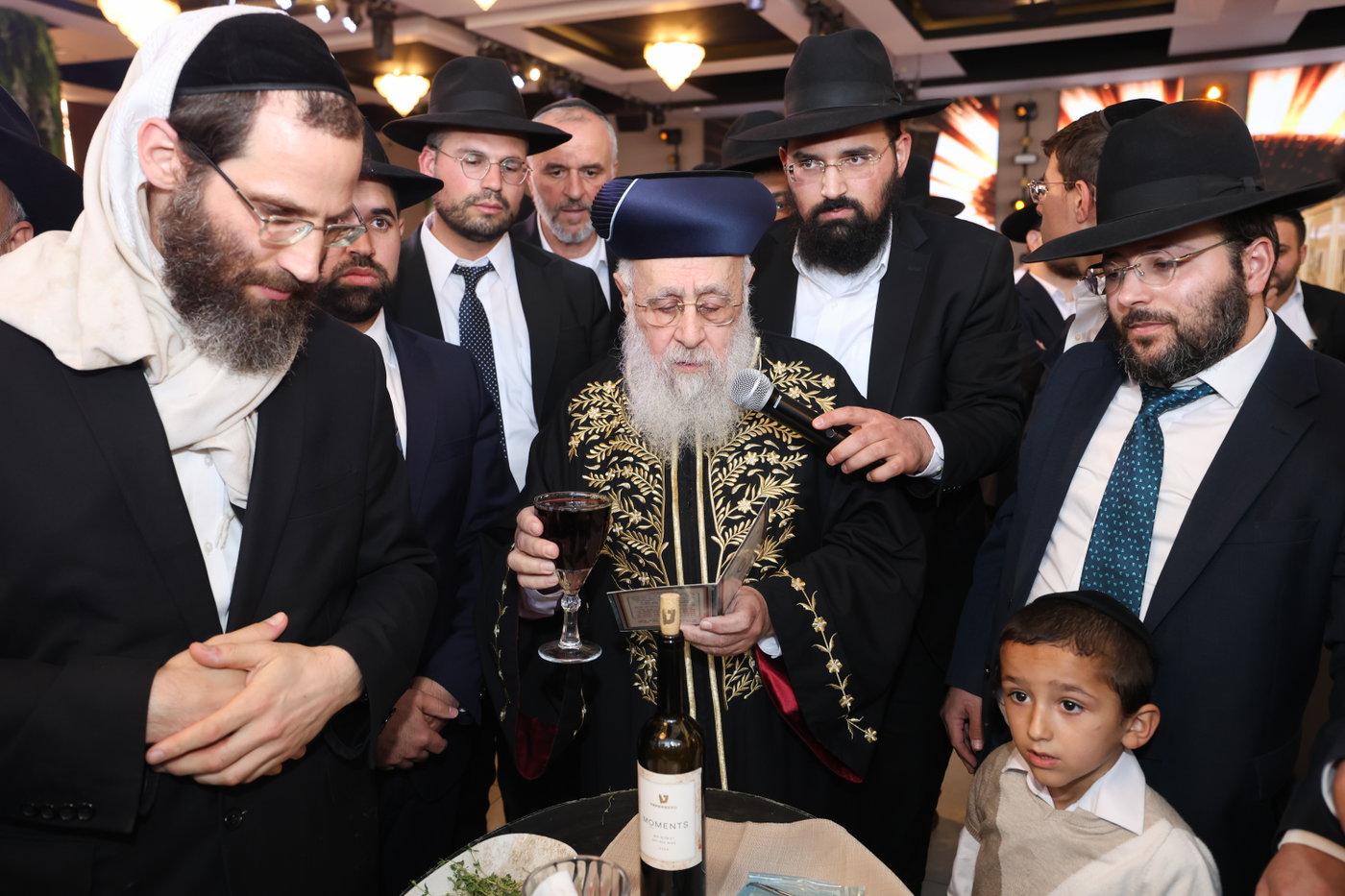 שמחת הברית לנינם המשותף של הראשל"צים הגר"י יוסף והגרש"מ עמאר