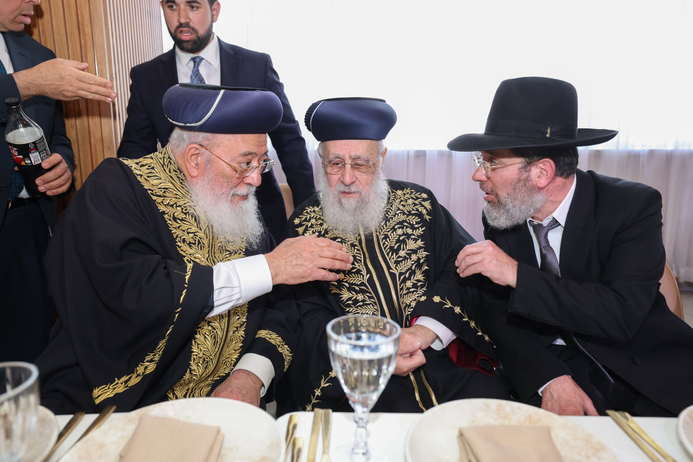 שמחת הברית לנינם המשותף של הראשל"צים הגר"י יוסף והגרש"מ עמאר