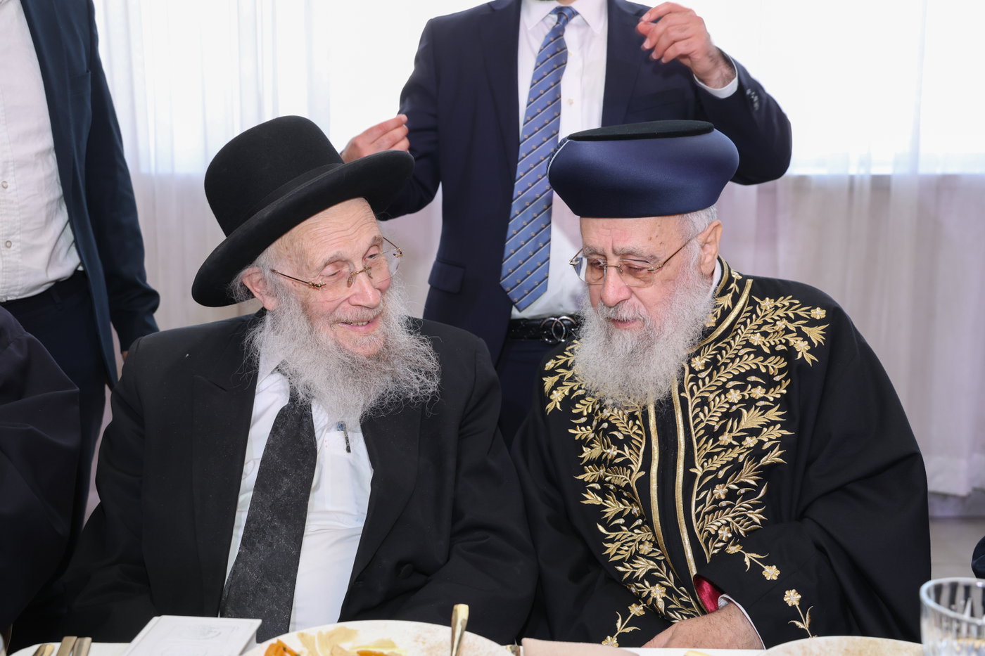 שמחת הברית לנינם המשותף של הראשל"צים הגר"י יוסף והגרש"מ עמאר