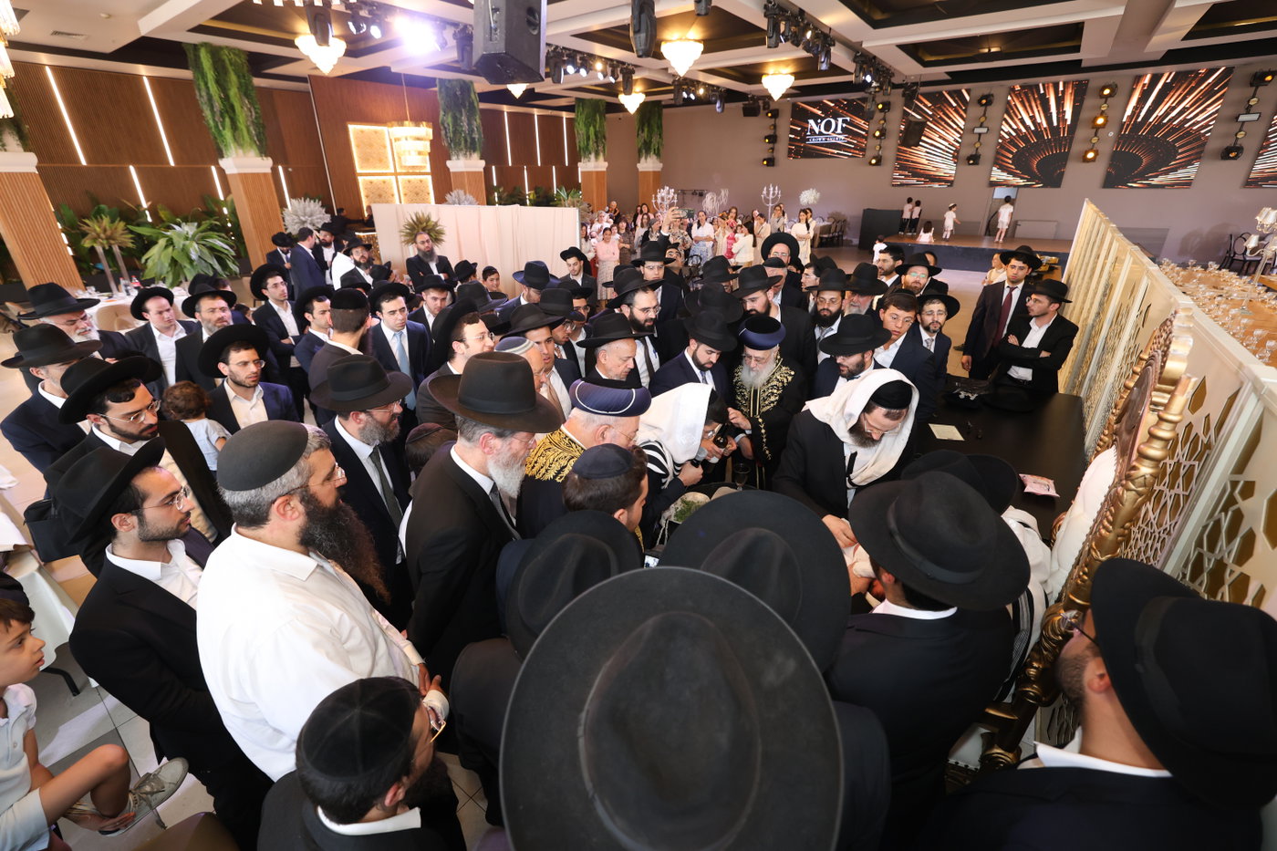 שמחת הברית לנינם המשותף של הראשל"צים הגר"י יוסף והגרש"מ עמאר