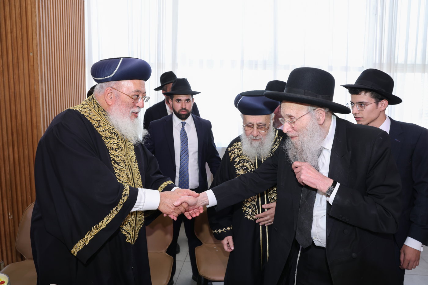 שמחת הברית לנינם המשותף של הראשל"צים הגר"י יוסף והגרש"מ עמאר