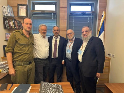 ישיבה שקיים יו"ר השדולה בכנסת ח"כ הרב ארז מלול עם הנהלת הוועד הבינלאומי להגנת הר הזיתים