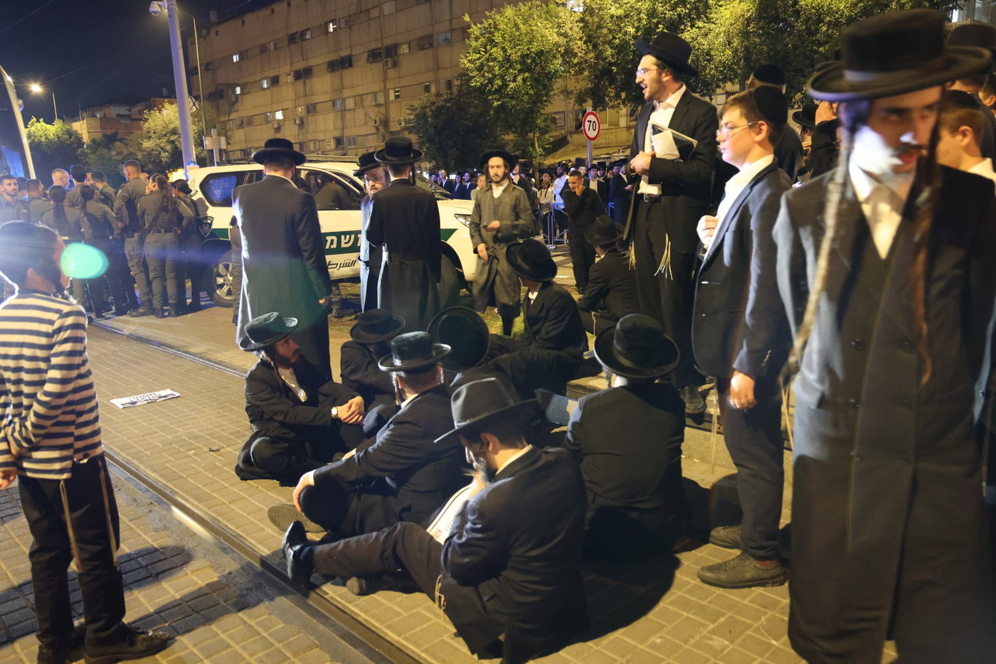 ההפגנות ליד רכבת הקלה