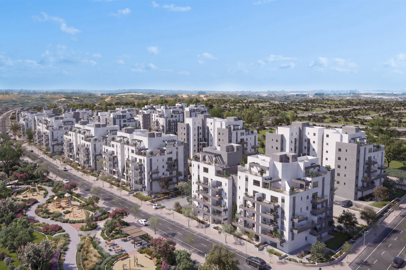 הדירות בפרויקט "משכנות שיר" בקריית גת החרדית - הדמיה