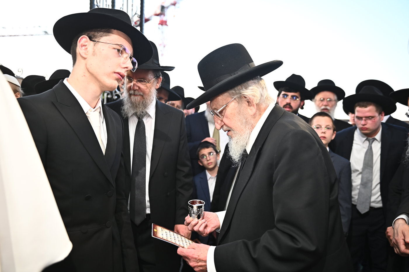 שמחת נישואי צאצאי הגר"א לוי והגרי"ד שפירא