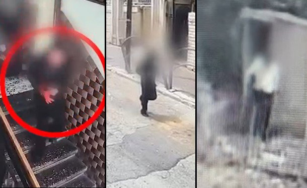 הרוצח כפי שתועד במצלמת אבטחה