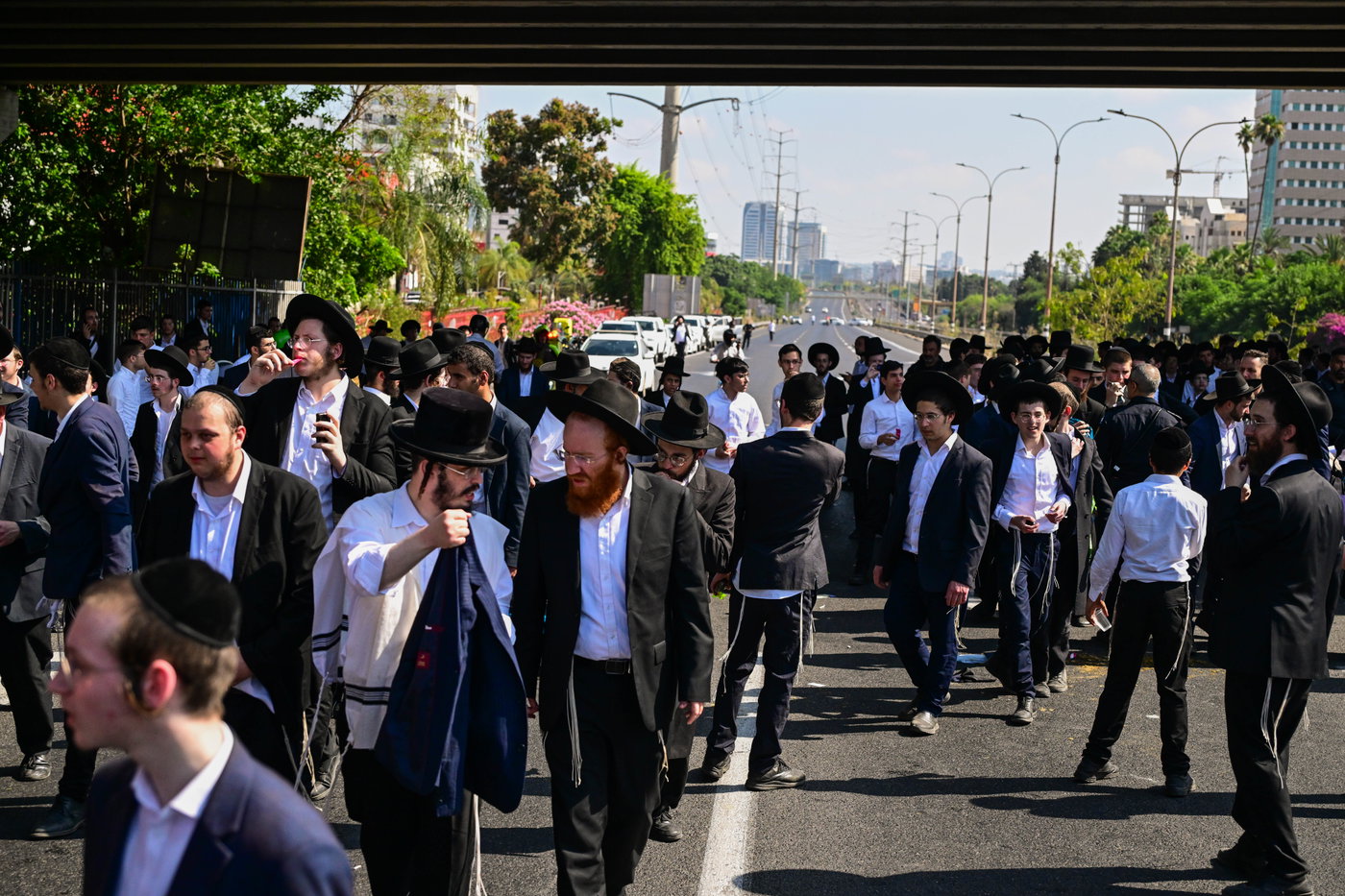 ההפגנה בכביש 4, סמוך לבני ברק