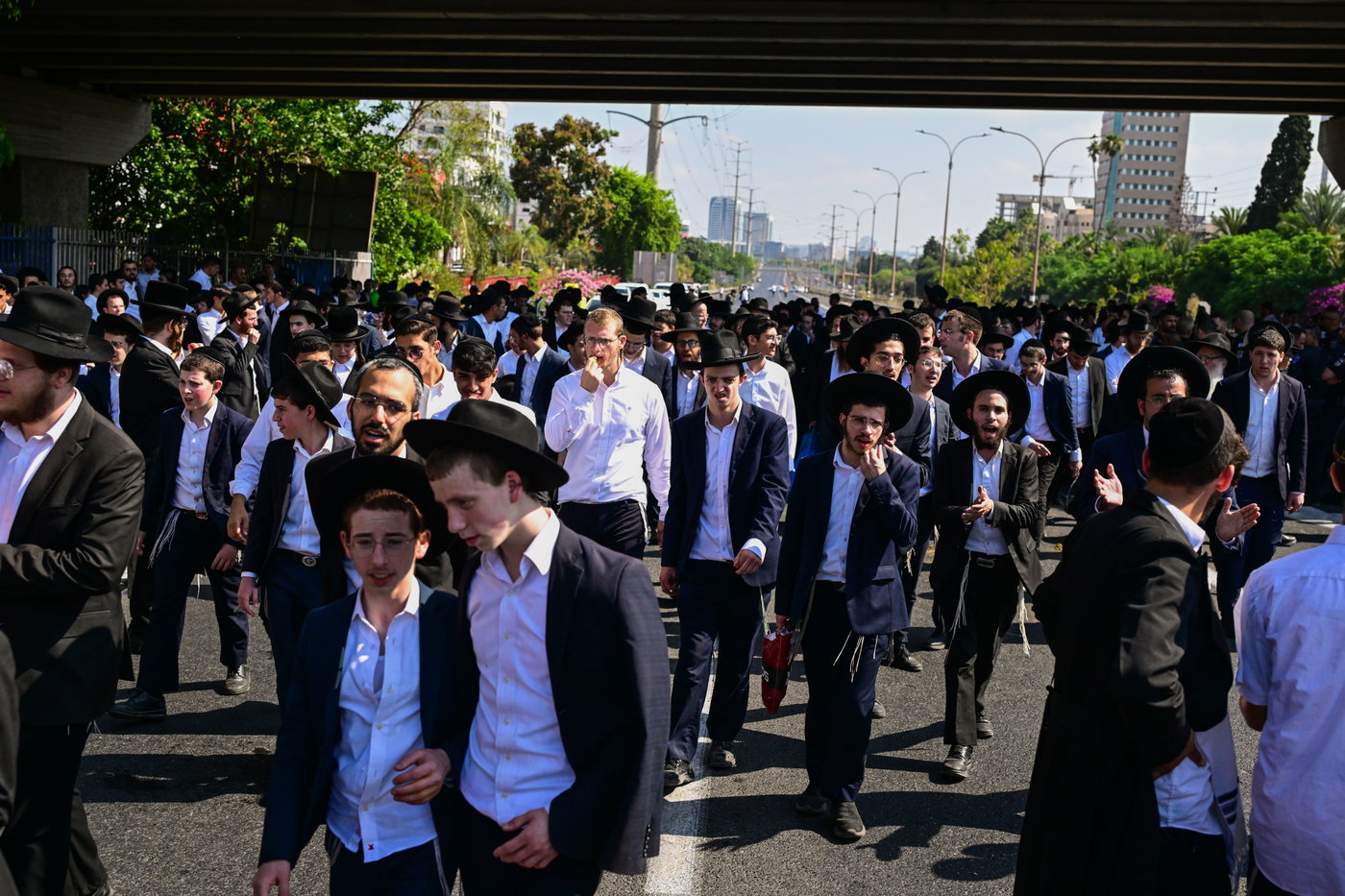 ההפגנה בכביש 4, סמוך לבני ברק