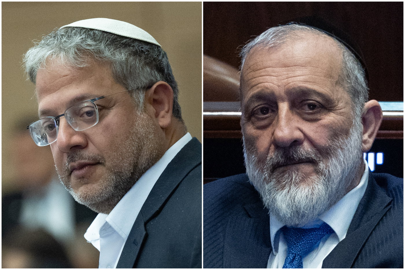 יו"ר ש"ס אריה דרעי והשר איתמר בן גביר
