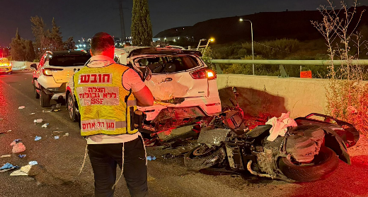 זירת התאונה הערב