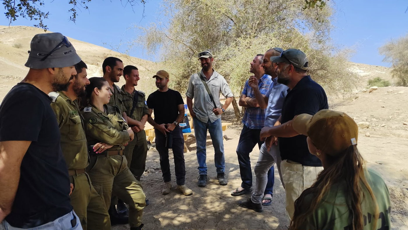נציגי מנהלת ההתיישבות והמנהל האזרחי בסיור השבוע בבריכות הורדוס