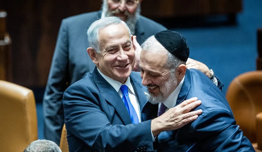 נתניהו ודרעי במליאת הכנסת