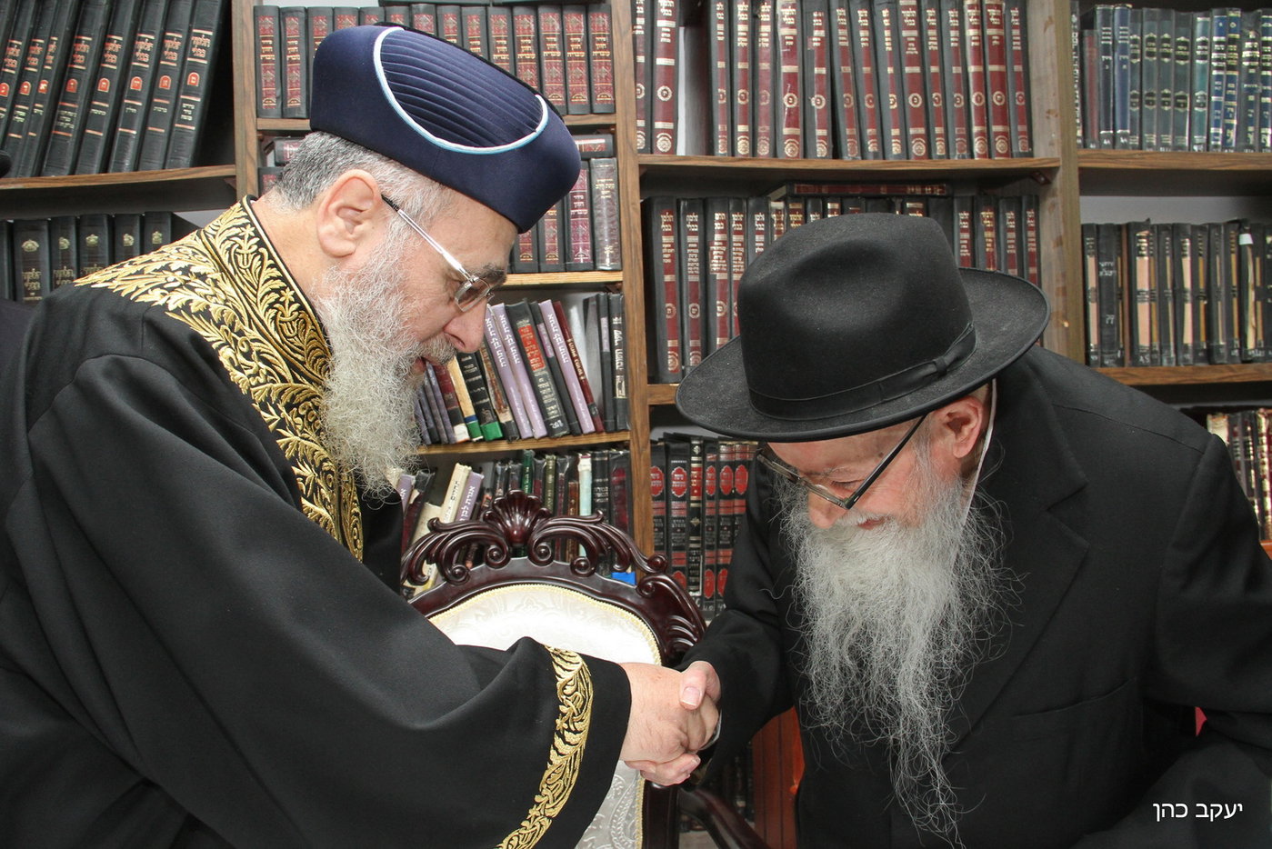 עם חתנו יבלחט"א הראשל"צ הגר"י יוסף