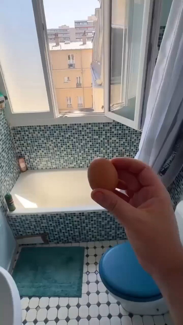 צרפתי מכין ביצה מחום השמש