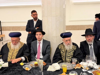הגר"י יוסף והגרש"מ עמאר שבת בבני ברק