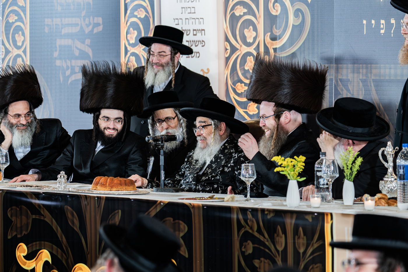מסיבת שבע הברכות בסאטמר לכבודו של ר' חיים שלמה פישר