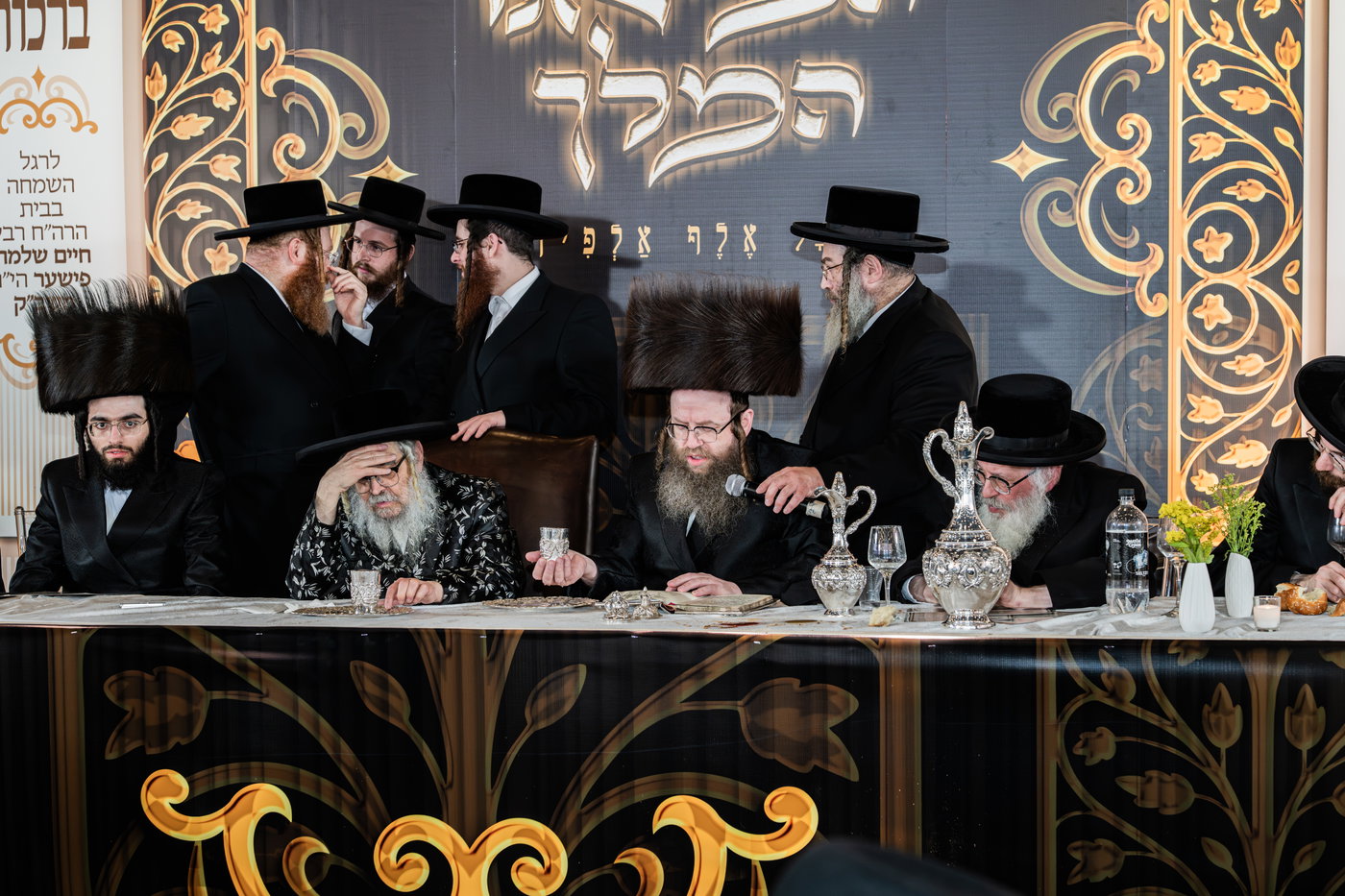 מסיבת שבע הברכות בסאטמר לכבודו של ר' חיים שלמה פישר
