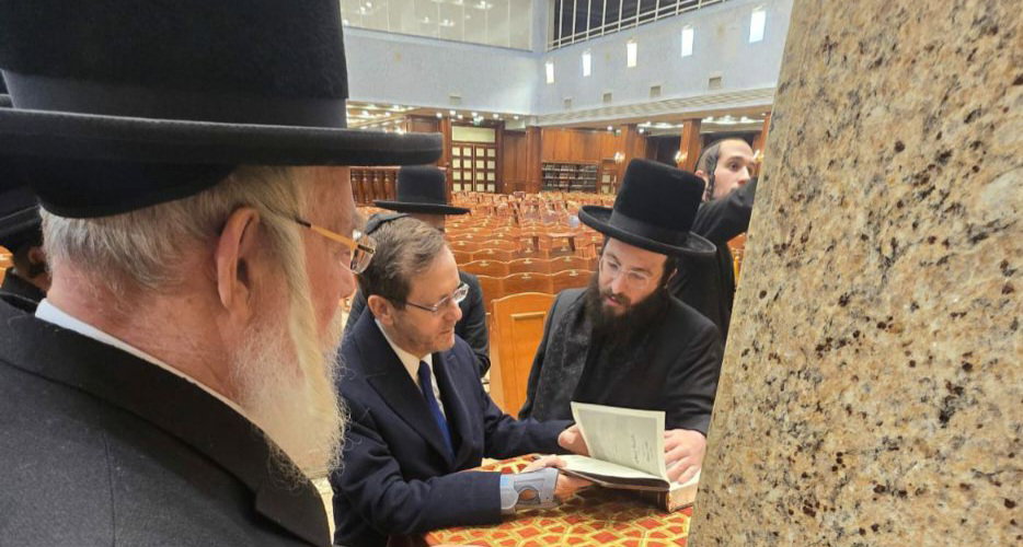 שטארק עם נשיא המדינה בוז'י הרצוג