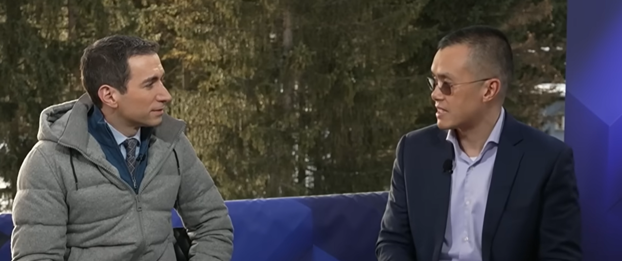 צ'אנגפנג ז'או (מימין) בראיון לרשת CNBC