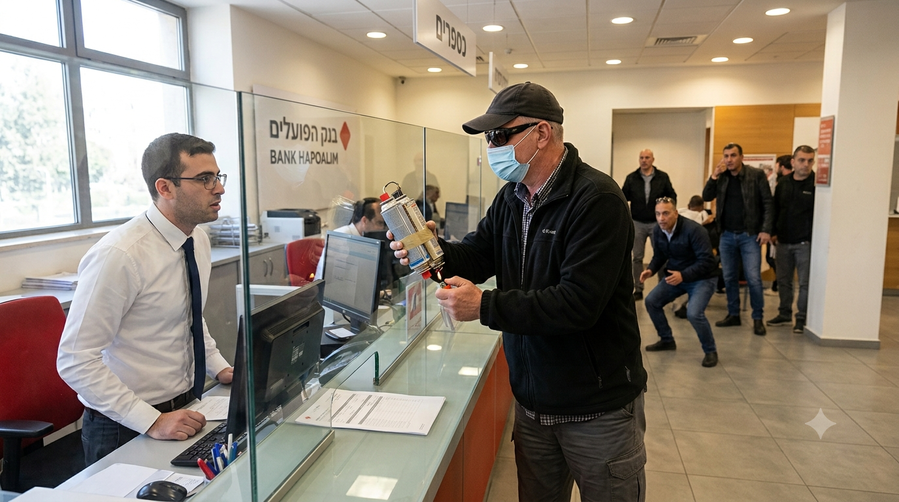 הדרך המקורית בה ניסה תושב באר שבע לשדוד סניף בנק - וכך זה הסתיים