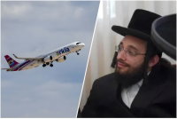 ר' עזרא אונגר לצד מטוס ארקיע