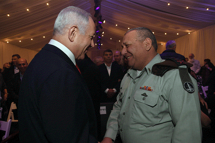 רה"מ נתניהו ואיזנקוט בימיו כרמטכ"ל