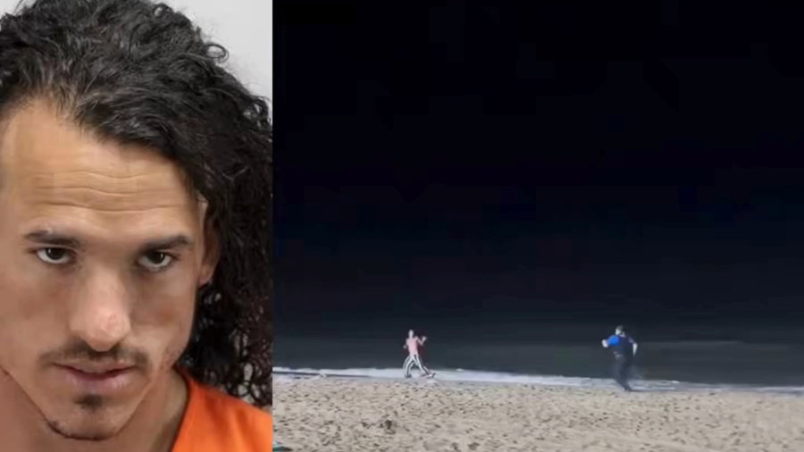 טימותי אלן ווגרט בבעיטה סיבובית לשוטר
