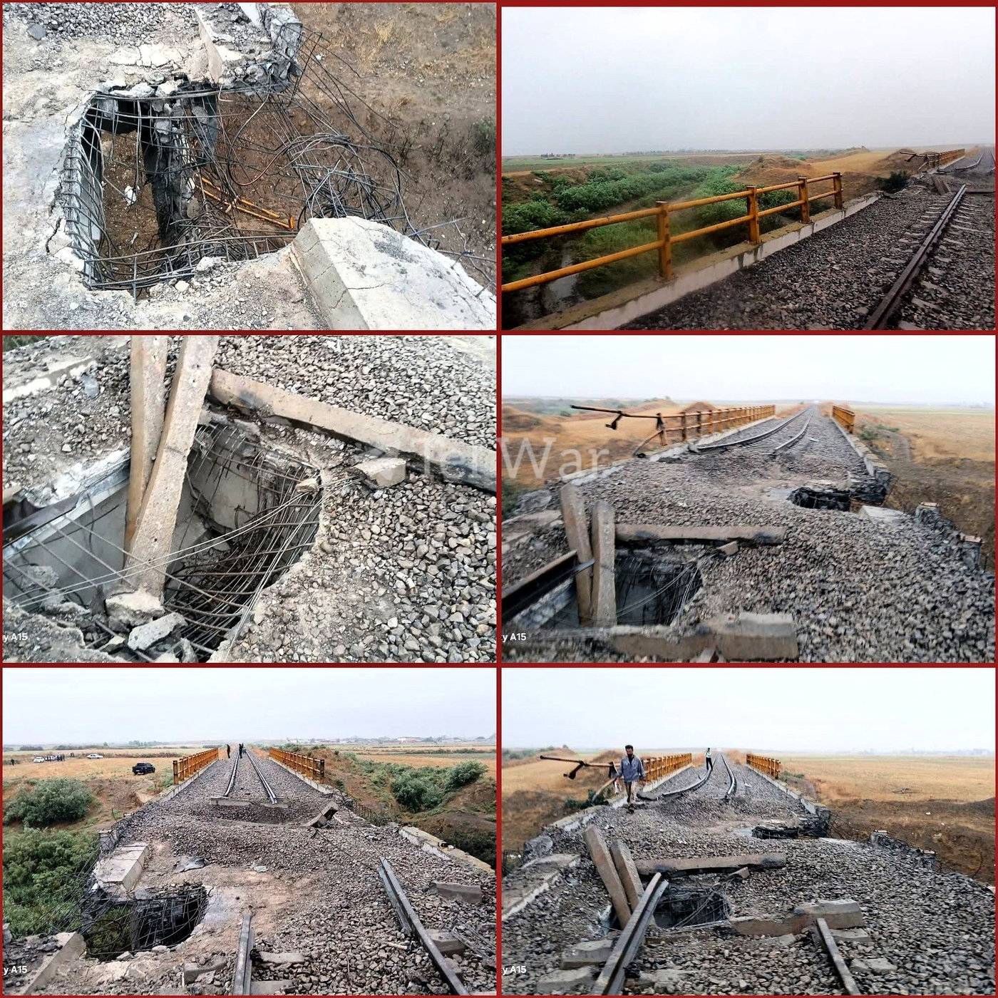 תמונות  של גשר אק טקה חאן ההרוס על קו הרכבת בין איראן לטורקמניסטן.