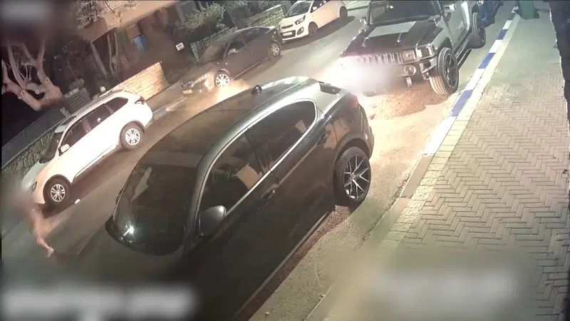כמו בג'ונגל: מתקרב לרכב היוקרה במרכז, מתיז עליו חומר דליק - ובום | צפו