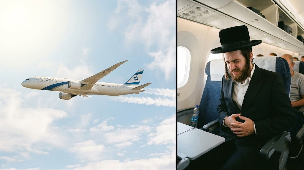 הנוסע המתמיד במהלך טיסה