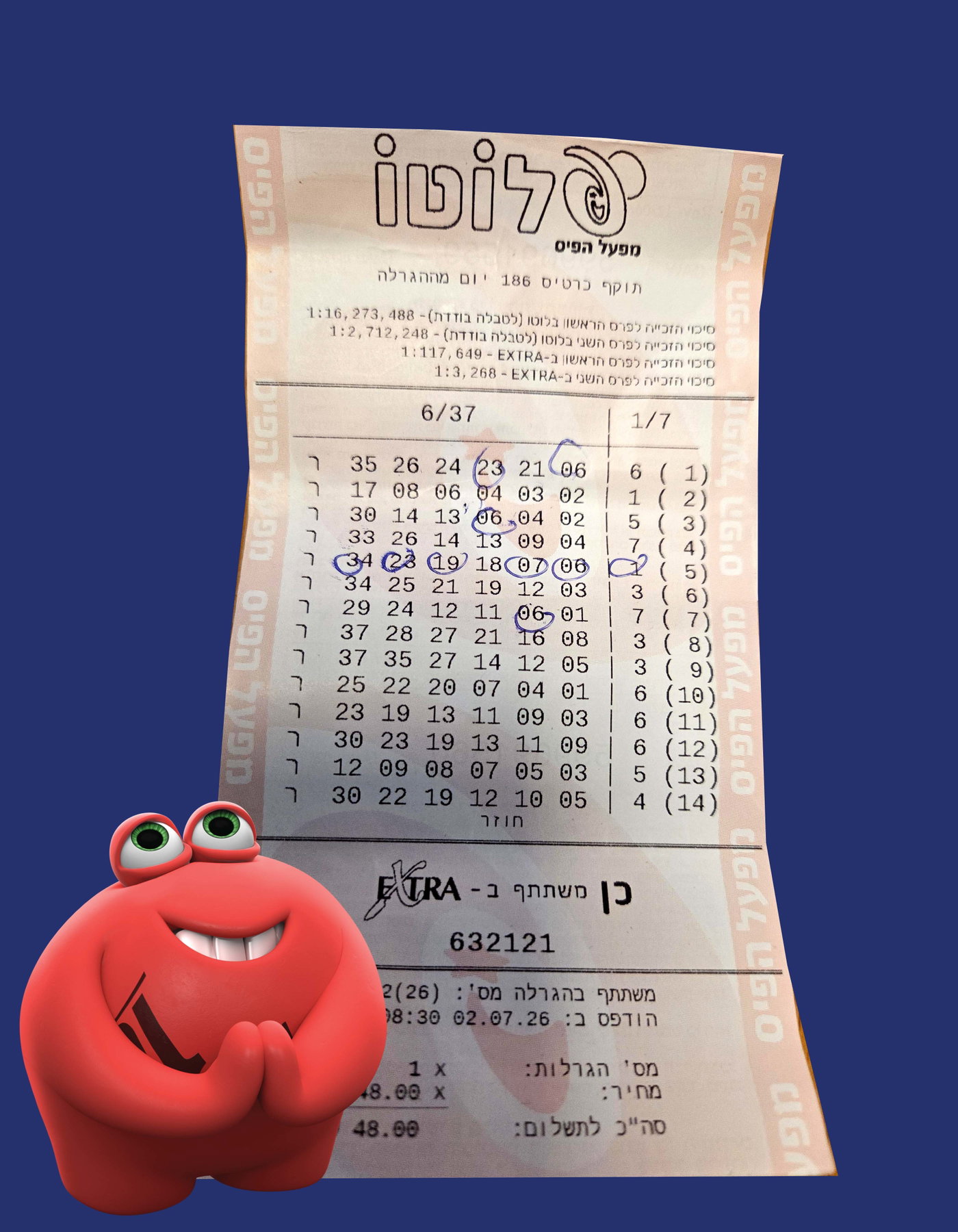 כטיס זכייה בלוטו
