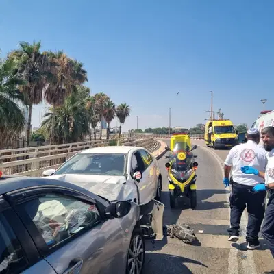 זירת התאונה באשדוד